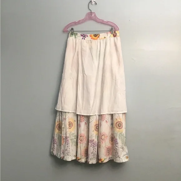 Elie Tahari White and Purple Floral Skirt - Picture 10 of 16